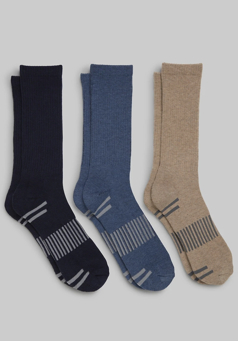 Men's Jos. A. Bank Sport Socks, 3-Pack at Jos. A. Bank, Blue/Navy Multi,