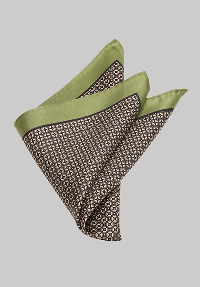Men's Jos. A. Bank Mini Patterned Silk Pocket Square at Jos. A. Bank, Green,