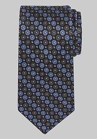 Men's Traveler Collection Floral Stripe Tie at Jos. A. Bank, Charcoal/Grey,
