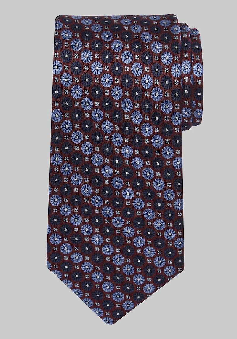 Men's Traveler Collection Floral Stripe Tie at Jos. A. Bank, Burgundy,