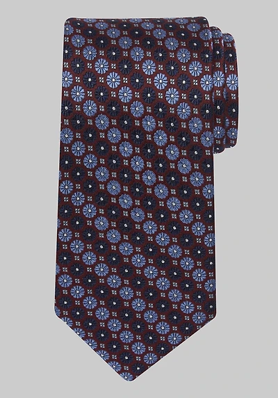 Men's Traveler Collection Floral Stripe Tie at Jos. A. Bank, Burgundy,