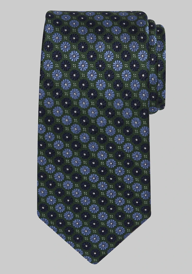 Men's Traveler Collection Floral Stripe Tie at Jos. A. Bank, Green,