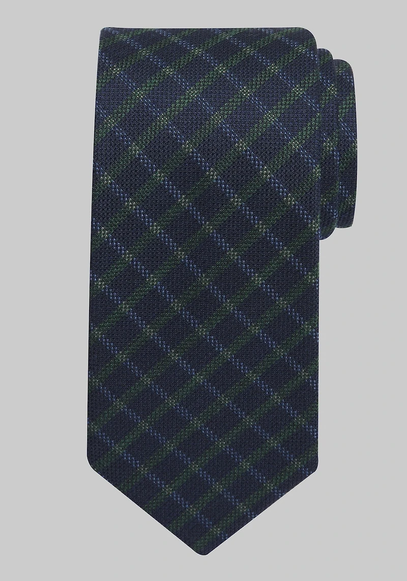 Men's Traveler Collection Textured Plaid Tie at Jos. A. Bank, Green,