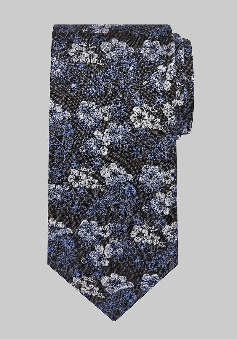 Men's Reserve Collection Filetto Floral Tie at Jos. A. Bank, Charcoal/Grey,