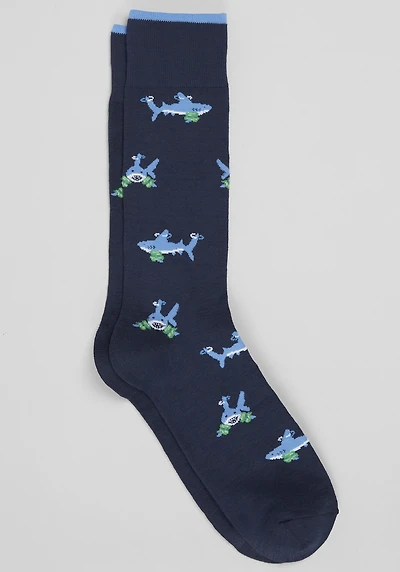 Men's Made to Matter Shark Floaties Socks at Jos. A. Bank, Blue/Peacoat,