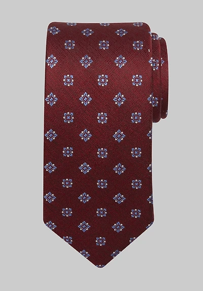Men's Traveler Collection Floral Medallion Tie at Jos. A. Bank, Red,