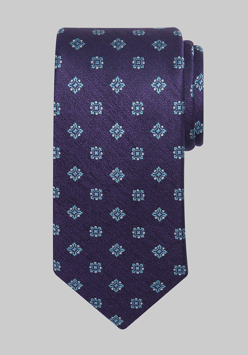 Men's Traveler Collection Floral Medallion Tie at Jos. A. Bank, Purple,