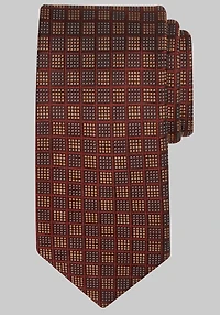 Men's Traveler Collection Dot Grid Tie at Jos. A. Bank, Orange/Rust,