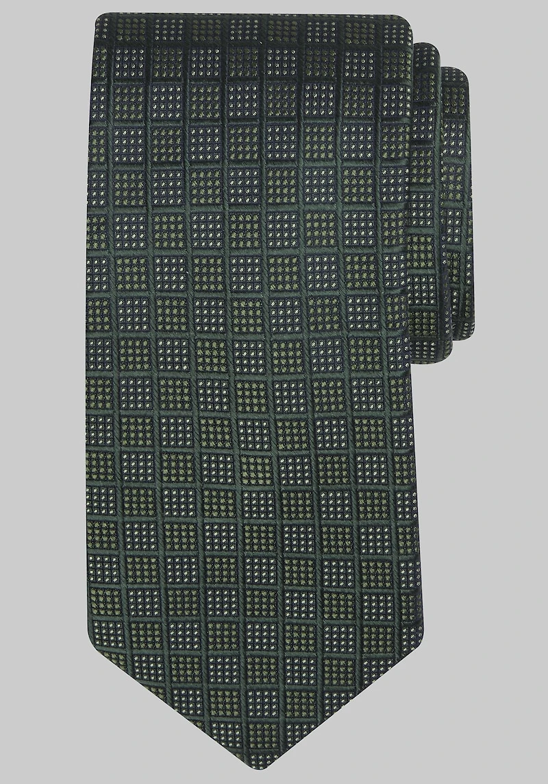 Men's Traveler Collection Dot Grid Tie at Jos. A. Bank, Green,