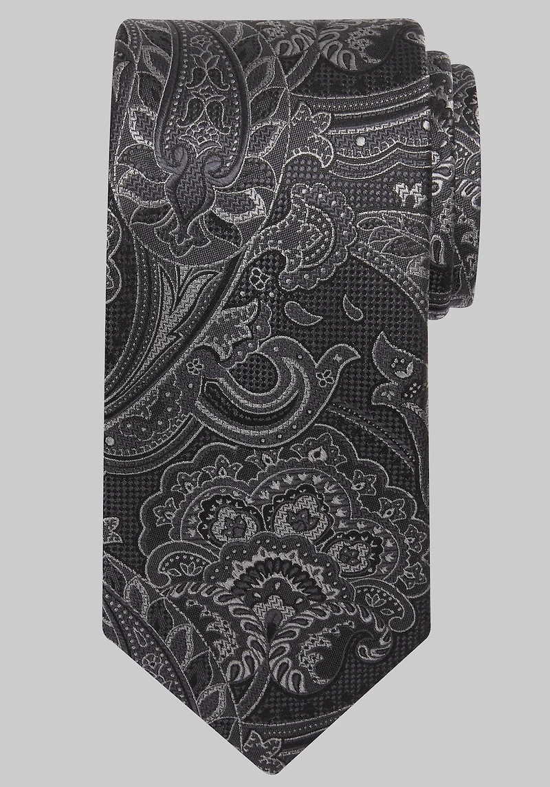 Men's Reserve Collection Paisley Tie at Jos. A. Bank, Charcoal/Grey,