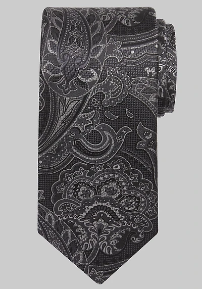 Men's Reserve Collection Paisley Tie at Jos. A. Bank, Charcoal/Grey,