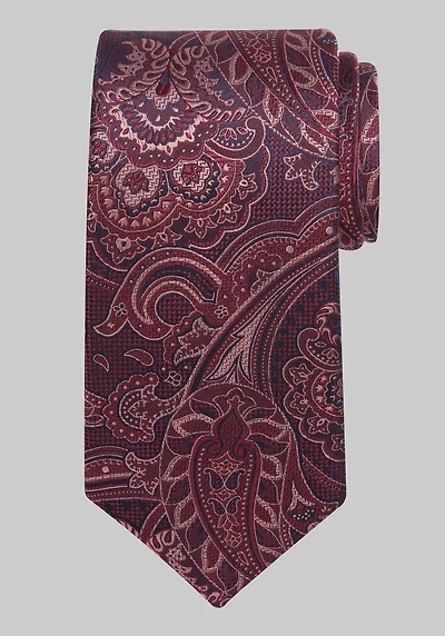 Men's Reserve Collection Paisley Tie at Jos. A. Bank, Berry/Burgundy,