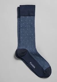 Men's Jos. A. Bank Dot & Herringbone Socks, 1 Pair at Jos. A. Bank, Blue/Navy,