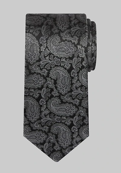Men's Reserve Collection Tossed Paisley Tie at Jos. A. Bank, Black,