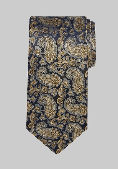 Men's Reserve Collection Tossed Paisley Tie at Jos. A. Bank, Gold,