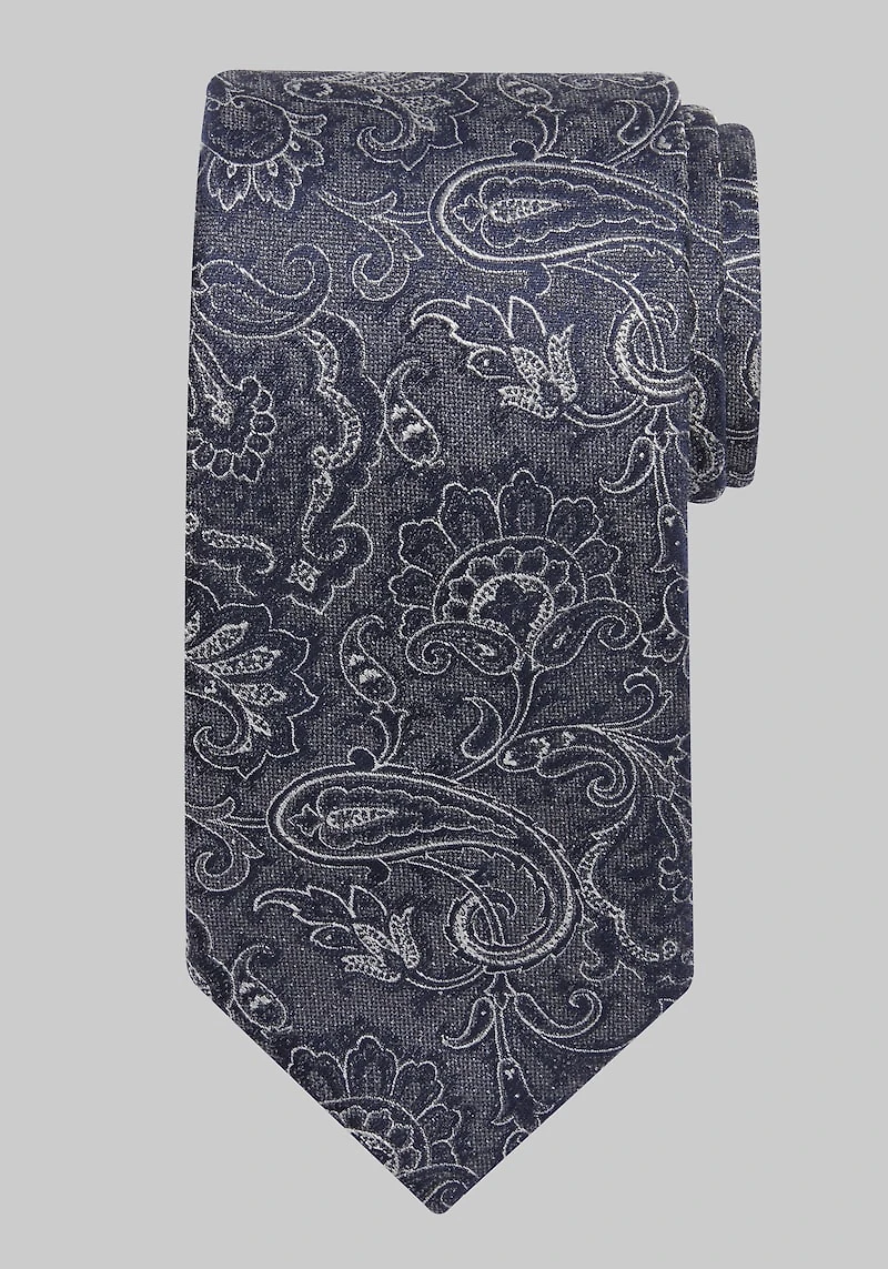 Men's Traveler Collection Pacific Paisley Tie at Jos. A. Bank, Charcoal/Grey,