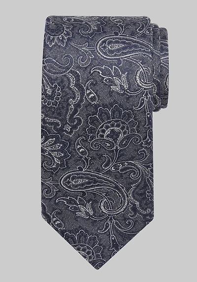 Men's Traveler Collection Pacific Paisley Tie at Jos. A. Bank, Charcoal/Grey,