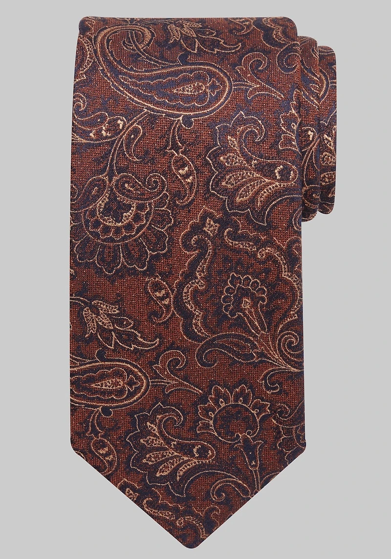 Men's Traveler Collection Pacific Paisley Tie at Jos. A. Bank, Orange/Rust,