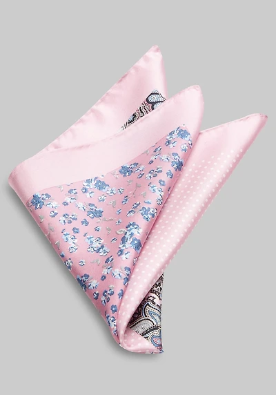 Men's Jos. A. Bank 4-Print Pocket Square at Jos. A. Bank, Pink/Rose,