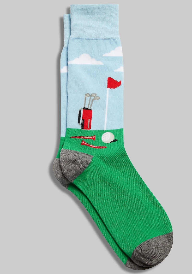Men's Jos. A. Bank Scenic Golf Socks at Jos. A. Bank, Light Blue,