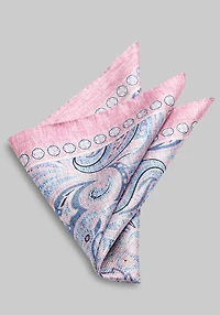 Men's Jos. A. Bank Paisley Pocket Square at Jos. A. Bank, Fuchsia/Pink,