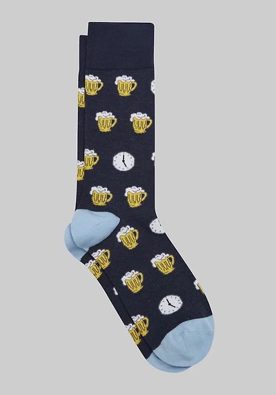 Men's Jos. A. Bank It's 5 O'Clock Somewhere Socks at Jos. A. Bank, Blue/Xavier Navy,