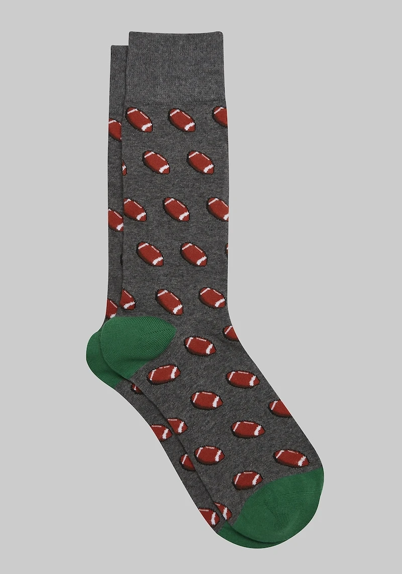 Men's Jos. A. Bank Football Socks at Jos. A. Bank, Charcoal Heathr/Grey,