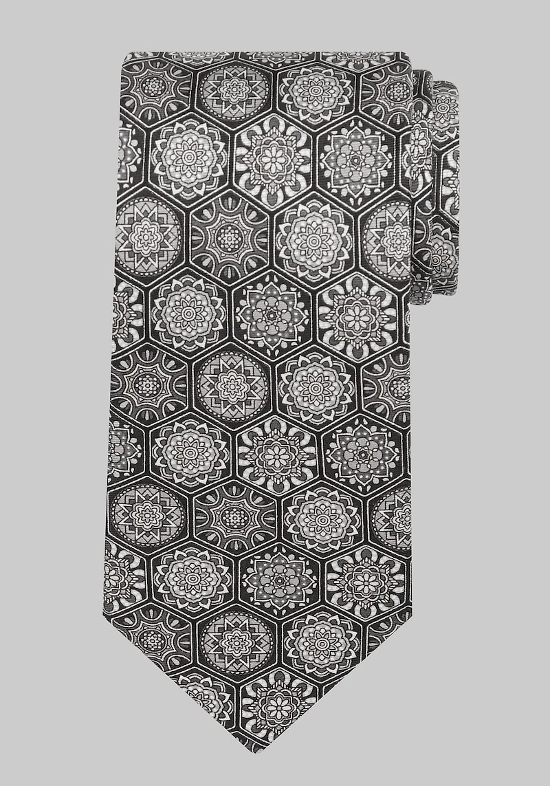 Men's Jos. A Bank Connecting Medallions Tie at Jos. A. Bank, Black,