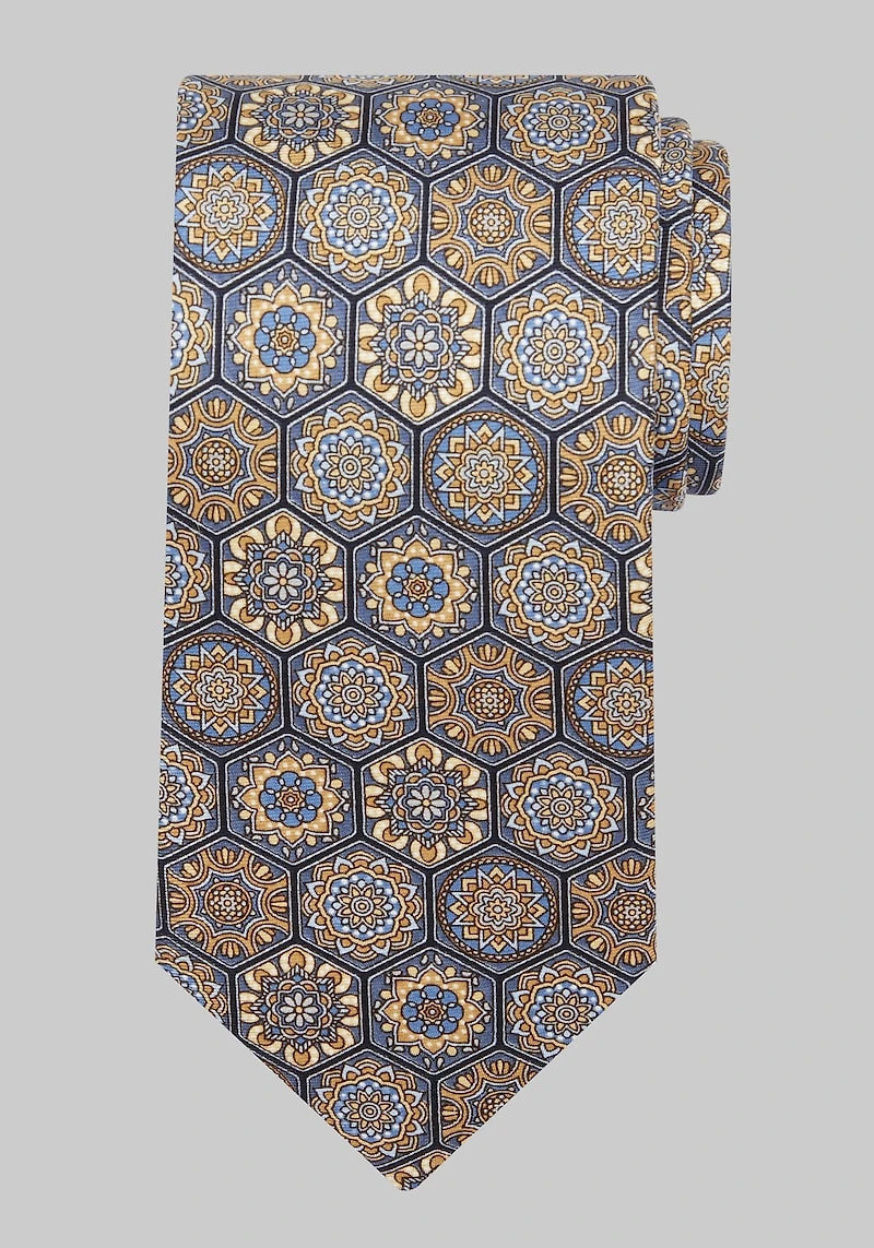 Men's Jos. A Bank Connecting Medallions Tie at Jos. A. Bank, Gold,