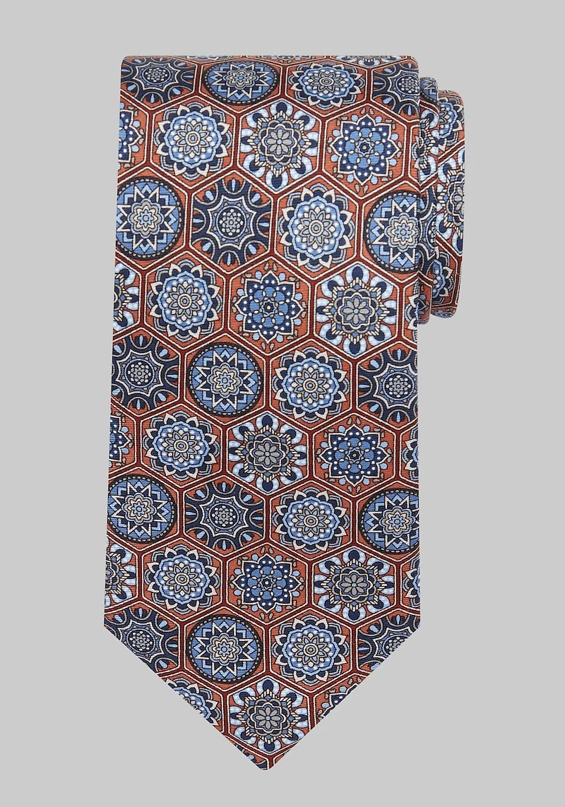 Men's Jos. A Bank Connecting Medallions Tie at Jos. A. Bank, Orange/Rust,