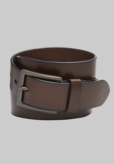 Men's Johnston & Murphy Antique Buckle Leather Belt at Jos. A. Bank, Dark Brown