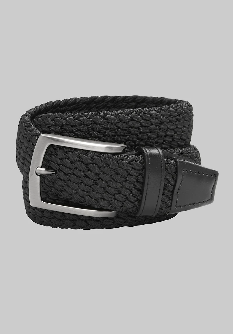 Men's Johnston & Murphy Woven Stretch Knit Belt at Jos. A. Bank, Black