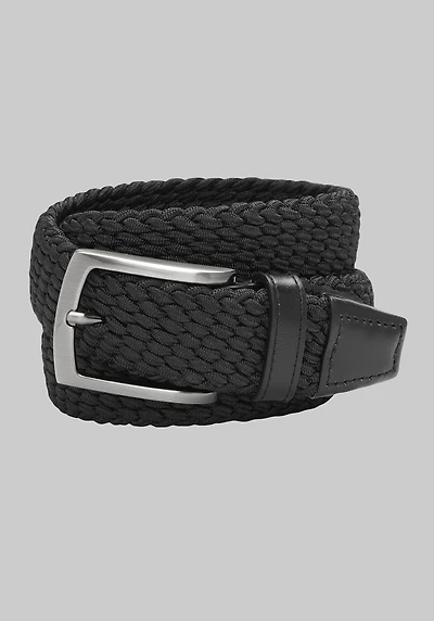 Men's Johnston & Murphy Woven Stretch Knit Belt at Jos. A. Bank, Black