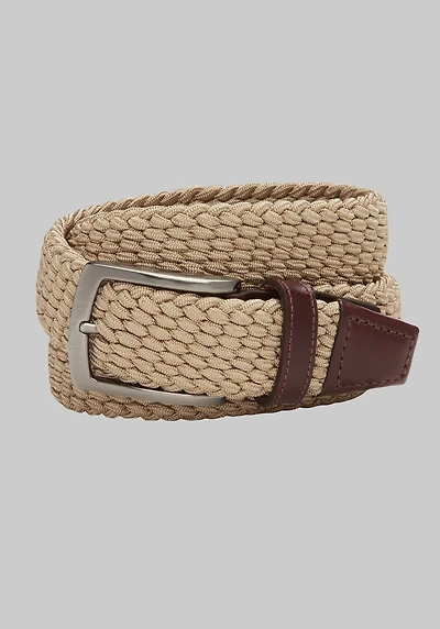 Men's Johnston & Murphy Woven Stretch Knit Belt at Jos. A. Bank, Tan