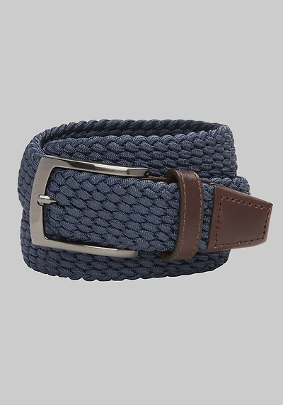 Men's Johnston & Murphy Woven Stretch Knit Belt at Jos. A. Bank, Blue/Navy