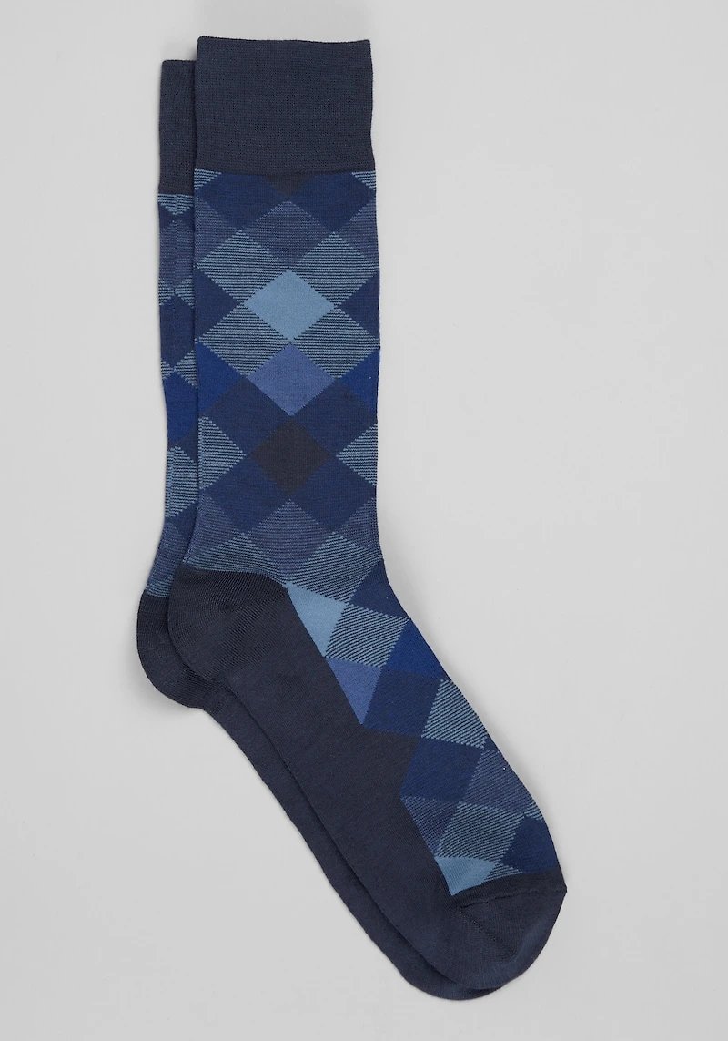 Men's Jos. A. Bank Diamonds Socks at Jos. A. Bank, Blue/Dark Sapphire,