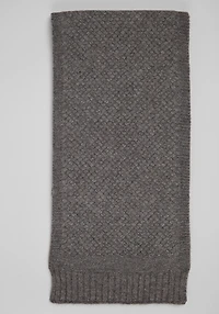 Men's Jos. A. Bank Solid Sampler Textured Knit Scarf at Jos. A. Bank, Charcoal/Grey,