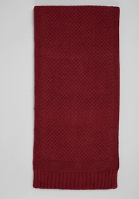 Men's Jos. A. Bank Solid Sampler Textured Knit Scarf at Jos. A. Bank, Burgundy,