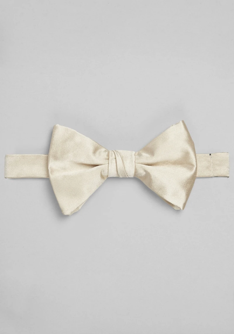Men's Jos. A. Bank Two-Tone Pre-Tied Bow Tie at Jos. A. Bank, Cream/Ivory/White,