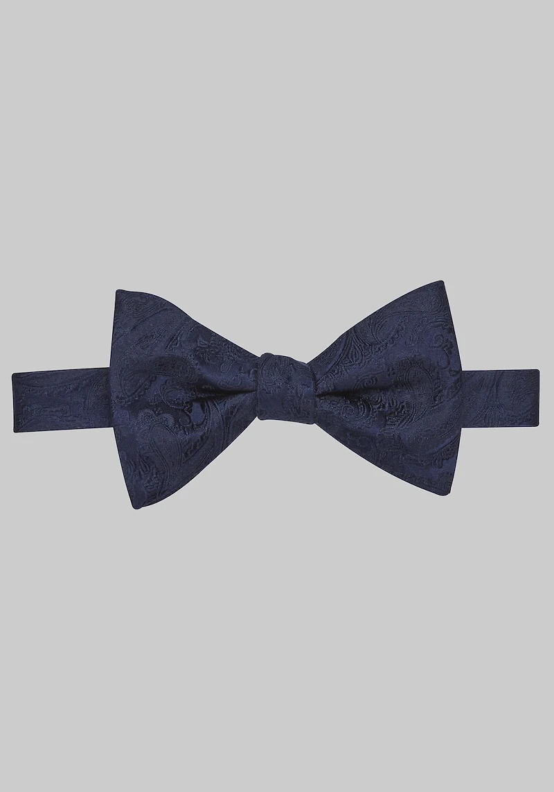 Men's Jos. A. Bank Tonal Paisley Pre-Tied Bow Tie at Jos. A. Bank, Blue/Navy,