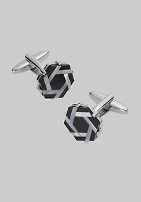 Men's Jos. A. Bank Mother-Of-Pearl Hexagonal Cufflinks at Jos. A. Bank, Black/Mop,