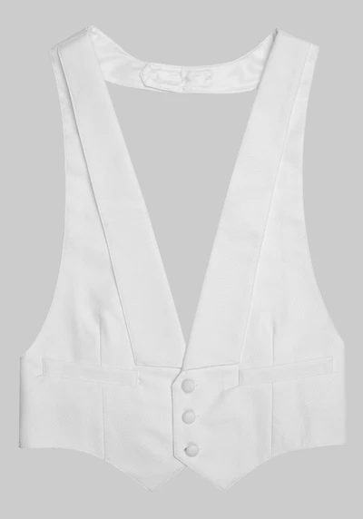 Men's Jos. A. Bank Formal Backless Pique Vest at Jos. A. Bank, Cream/White,