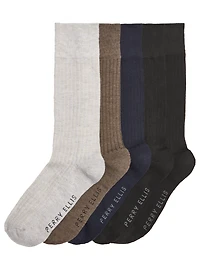 Men's Perry Ellis Solid Ribbed Socks, 5-Pack at Jos. A. Bank, Multi,
