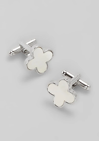 Men's Jos. A. Bank Clover Mother-of Pearl Cufflinks at Jos. A. Bank, Cream/White, 