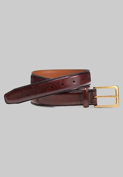Men's Johnston & Murphy Smooth Leather Dress Belt at Jos. A. Bank, Burgundy