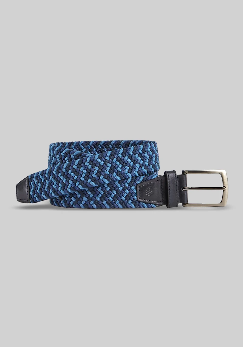 Men's Johnston & Murphy Woven Stretch Knit Belt at Jos. A. Bank, Blue/Navy Multi