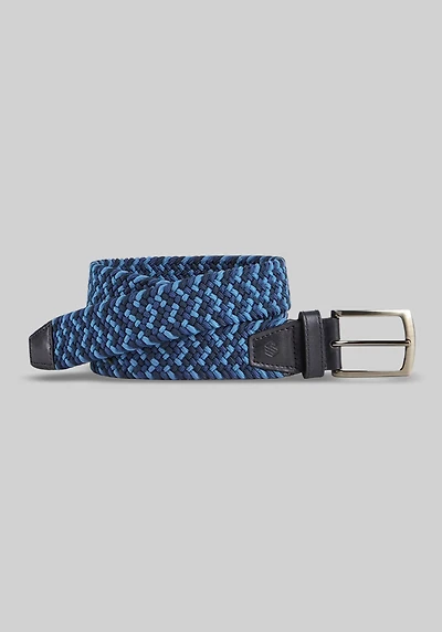 Men's Johnston & Murphy Woven Stretch Knit Belt at Jos. A. Bank, Blue/Navy Multi