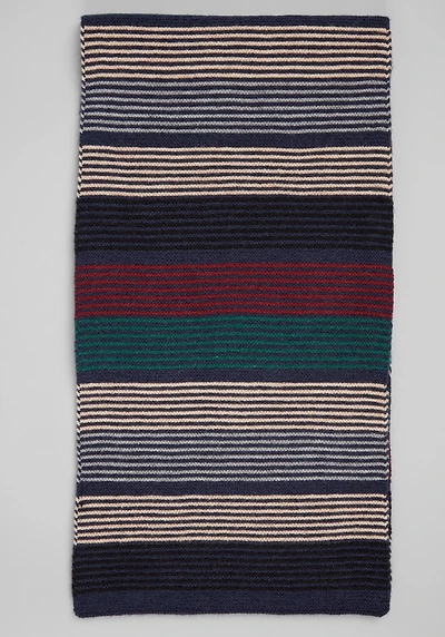 Men's Jos. A. Bank Mini Stripe Knit Scarf at Jos. A. Bank, Blue/Burg/Green/Navy,