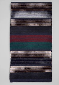 Men's Jos. A. Bank Mini Stripe Knit Scarf at Jos. A. Bank, Blue/Burg/Green/Navy,