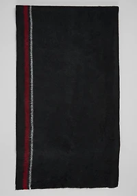 Men's Jos. A. Bank Border Stripe Scarf at Jos. A. Bank, Black/Burgundy/White,
